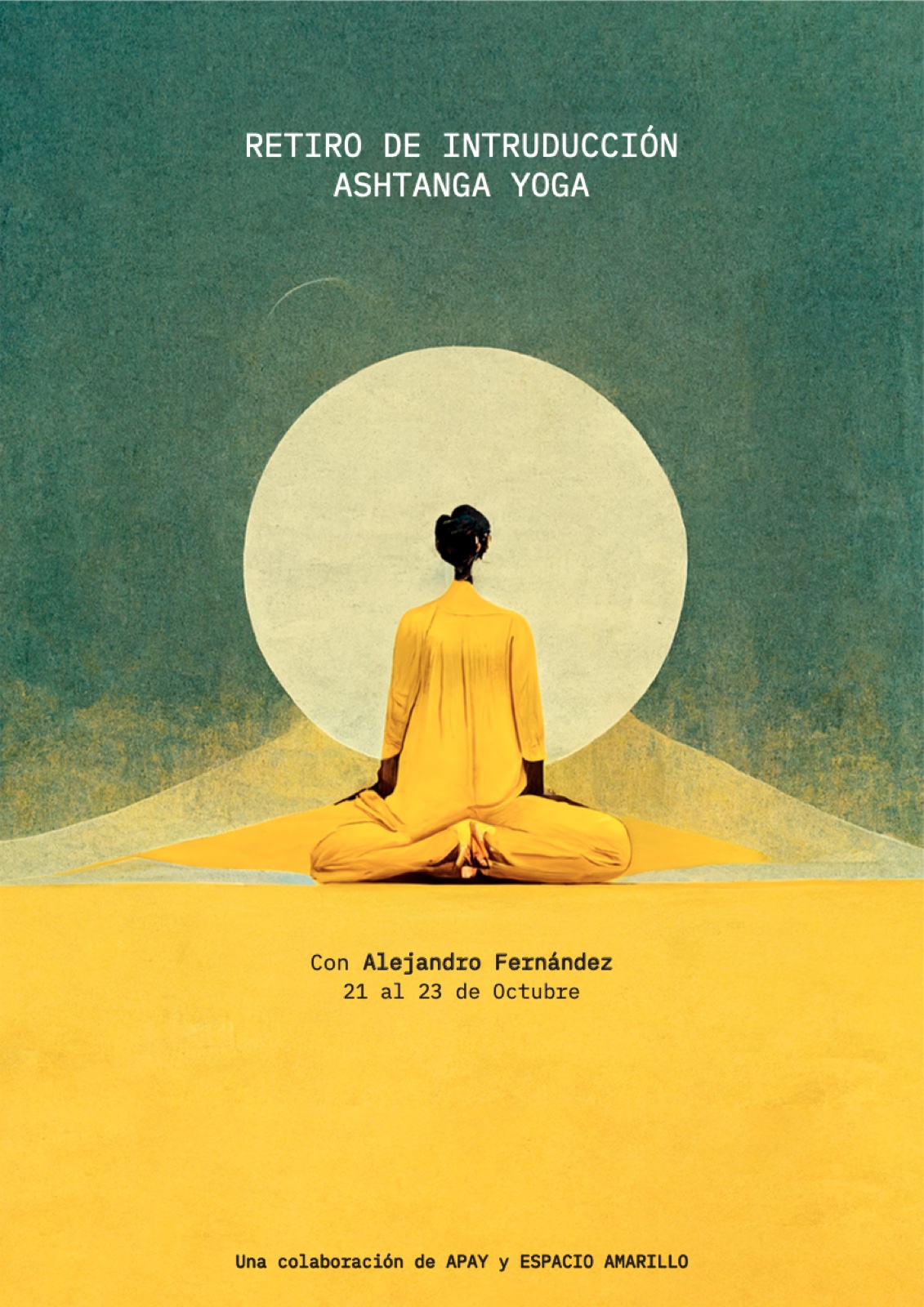 Cartel del retiro de introducción al Ashtanga Yoga